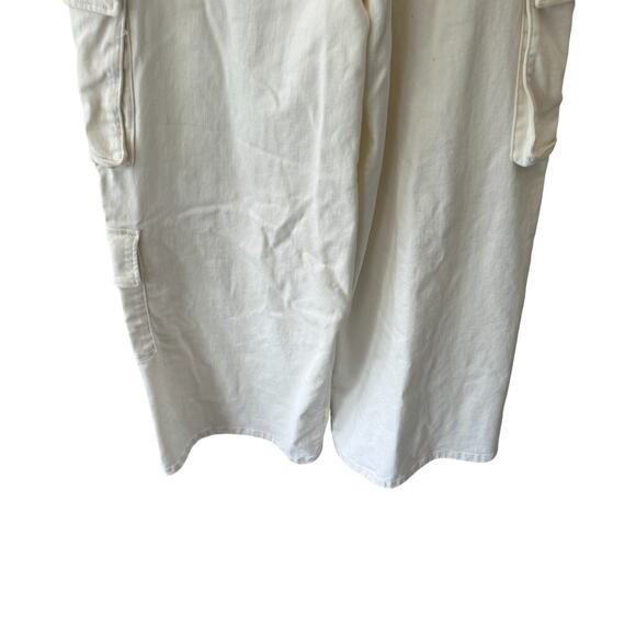 The Frankie‎ Shop Hailey Denim Oversized Cargo Pants in White Size Small - Picture 7 of 12